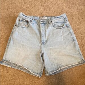 Abercrombie & Fitch Light Blue High Waist Shorts